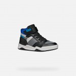 GEOX ΑΓΟΡΙ SNEAKERS  J367RF 054FU C0043 ΓΚΡΙ ΜΑΥΡΟ